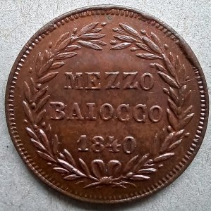 Gregory XVI

Half baiocco 1840 ... 